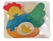 Курочка фигурки-пазлы цветные для малышей 7 деталей Freeze Light