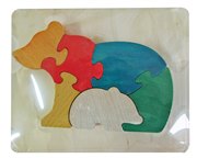 Мишка фигурки-пазлы цветные для малышей 6 деталей Freeze Light