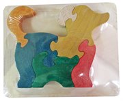 Собачка фигурки-пазлы цветные для малышей 6 деталей Freeze Light