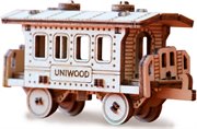 UNIT Пассажирский вагон деревянный конструктор с дополненной реальностью UNIWOOD 30152