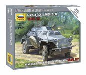 Немецкий легкий бронеавтомобиль Sd.Kfz 222 Сборная модель 1/100 Звезда 6157