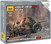 Немецкая противотанковая пушка Пак-36 с расчётом Сборная модель 1/72 Звезда 6114