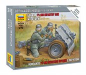 Немецкое 75-мм пехотное орудие с расчетом Сборная модель 1/72 Звезда 6156