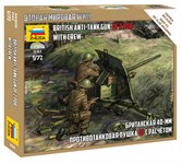 Британская 40-мм противотанковая пушка QF с расчетом Сборная модель 1/72 Звезда 6169