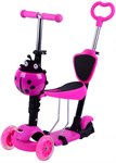 Самокат трехколесный с сиденьем и ручкой NAVIGATOR Т59521 розовый
