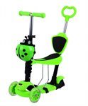 Самокат трехколесный с сиденьем и ручкой NAVIGATOR Т59980 зеленый