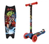 Самокат кикборд трехколесный со светящимися колесами MARVEL Мстители 1 Toy Т14733