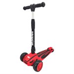 Самокат кикборд детский трехколесный со светящимися колесами NAVIGATOR Т17063 цвет красный