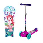 Самокат кикборд трехколесный со светящимися колесами Enchantimals 1 Toy Т17069