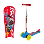 Самокат кикборд трехколесный со светящимися колесами Hot Wheels 1 TOY Т17070