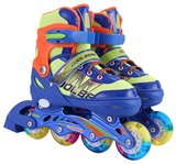 Роликовые коньки раздвижные размер S (31-34) со светом 1TOY Т14955Н цвет синий