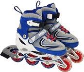 Роликовые коньки раздвижные размер S (30-33) со светом Navigator Т59723Н цвет синий