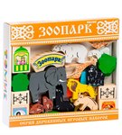 Деревянный игровой набор ТОМИК Зоопарк 39 деталей