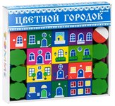 Деревянный игровой набор ТОМИК Цветной городок 41 деталь