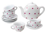 Игрушечная посуда ALEX Чайный сервиз Чаепитие со скатертью фарфор 11 предметов