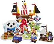 Игровой набор стикеров и фигурок брызгалок для ванны Пираты
