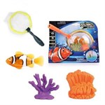 ROBOFISH Игровой набор Робот рыбка Клоун с замком сачком и кораллами роборыбка