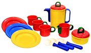 Детская пластмассовая посуда Чайная церемония Coffee Tea Set classic Spielstabil