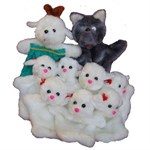 Кукольный театр Волк и семеро козлят Перчаточные мягкие игрушки 9 персонажей, Тайга