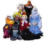 Кукольный театр Буратино (Золотой ключик) Перчаточные мягкие игрушки 9 персонажей, Тайга