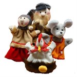 Кукольный театр Курочка Ряба Перчаточные мягкие игрушки 4 персонажа, Тайга