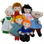 Кукольный театр Семья Перчаточные мягкие игрушки 6 персонажей, Тайга