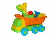 Набор №270 для игры в песочнице Кеша самосвал ведро-крепость малое формочки совок грабельки