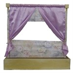 Настольная ширма кукольного театра с занавесом и ящиком для кукол