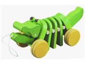Деревянная игрушка Каталка на веревочке Танцующий крокодил PLAN TOYS