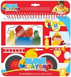Набор восковых фигурных мелков Block Crayon с альбомом для раскрашивания для малышей Пожарная машина 5 мелков