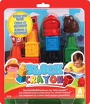 Набор восковых фигурных мелков Block Crayon для малышей Пожарная станция 7 мелков