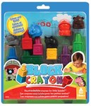 Набор восковых фигурных мелков Block Crayon для малышей Зоопарк 12 мелков