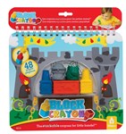 Набор восковых фигурных мелков Block Crayon с альбомом для раскрашивания Рыцарь и дракон 5 мелков 6018