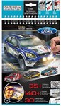 Блокнот с трафаретами для раскрашивания и наклейками FORD Rally DESIGN MASTERS