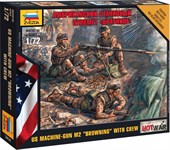 Американский станковый пулемет "Браунинг" Сборная модель солдатиков 1/72 Звезда 7414