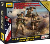 Американский противотанковый ракетный комплекс М-47 Дракон с расчетом Сборная модель солдатиков 1/72 Звезда 7415
