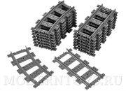 Конструктор LEGO (ЛЕГО) CITY прямые и закруглённые рельсы (7896)