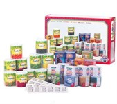 Набор продуктов со штрих-кодом для игры в магазин