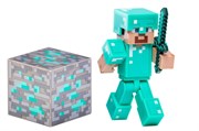 Minecraft Игровой набор фигурка Стив в алмазной броне Майнкрафт 3 предмета