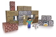 Minecraft Игровой конструктор из бумаги PaperCraft Убежище Майнкрафт 48 деталей