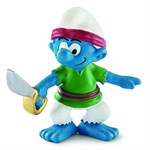 Коллекционная фигурка гномик Смурфик пират с саблей