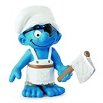 Коллекционная фигурка гномик Смурфик повар кок