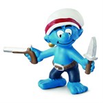Коллекционная фигурка гномик Смурфик пират с саблей и пистолетом