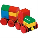 Деревянная игрушка BRIO Конструктор из кубиков на магнитах Поезд