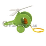Деревянная игрушка BRIO Каталка Вертолёт на веревочке
