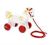 Деревянная игрушка BRIO Каталка Лошадка скачущая на веревочке