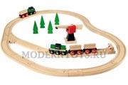 BRIO Деревянная железная дорога Классическая Deluxe Погрузка леса БРИО 33098