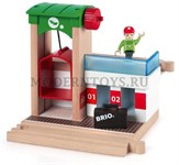 BRIO Деревянная железная дорога Двухуровневая станция монорельсовой дороги с лифтом БРИО 33303