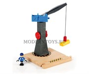 BRIO Башенный подъёмный кран деревянной железной дороги БРИО 33320