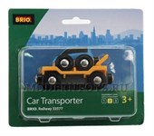 BRIO Вагон автоплатформа с машинкой деревянной железной дороги БРИО 33577